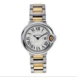 Cartier Ballon bleu 28mm two toned quartz ladies watch W69007Z3 Box papers 2007